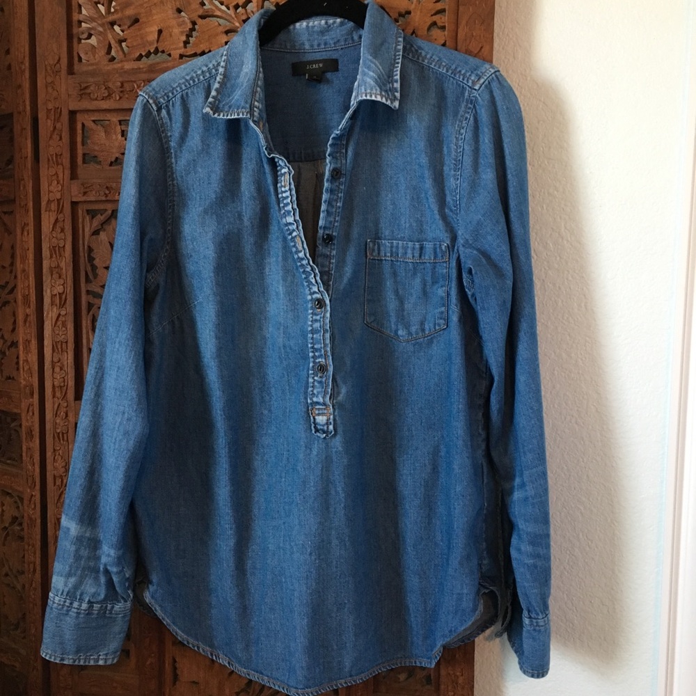 Jcrew denim pop-over